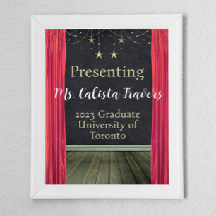 Poster Faire-part personnalisé vintage Stage