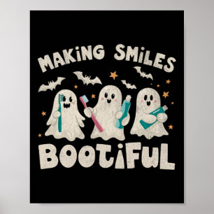 Poster Faire sourire Botieux Halloween drôle Fantôme Dent