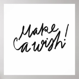 Poster Faire une typographie de souhait Jeter l'oreiller