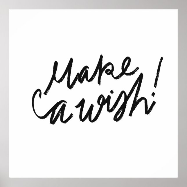 Poster Faire une typographie de souhait Jeter l'oreiller (Devant)