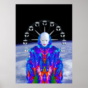 Poster Fairground in Space