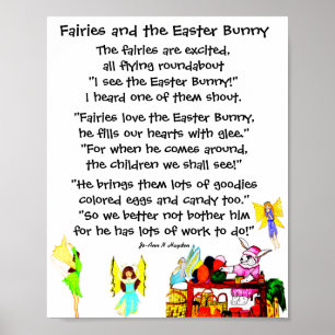 POSTER FAIRIES ET L'AFFICHAGE EASTER BUNNY