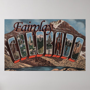 Poster Fairplay, Colorado - Scènes de grandes lettres