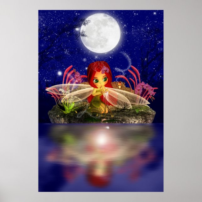Poster Fairy Dreams Imaginaire Cartoon Fairy Print Cute (Devant)