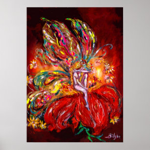 POSTER FAIRY EN ROUGE