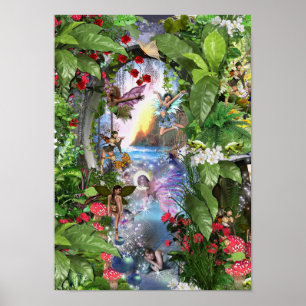 Poster Fairy Kingdom forest dreamland imaginaires histoir
