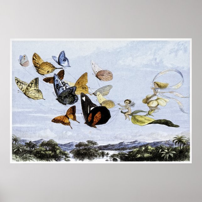 Poster Fairy Print par Richard Doyle 1870 (Devant)
