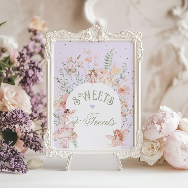 Poster Fairy Sweets and treats Whimsical Purple Birthday (Créateur téléchargé)