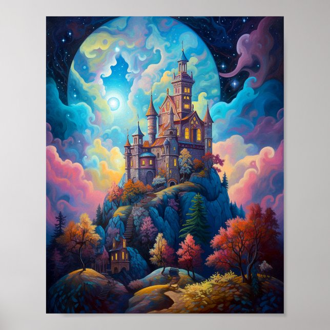 Poster Fairy Tale Castle Imaginaire Art (Devant)