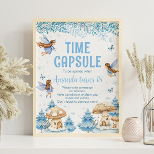 Poster Fairy Winter Garden Anniversaire Fête Heure Capsul