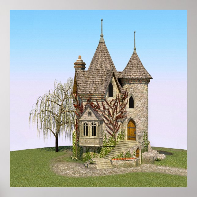 Poster Fairytale Castle Parfait cadeau d'anniversaire et  (Devant)