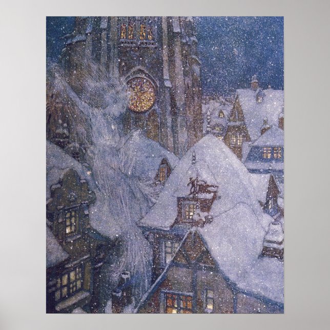Poster Fairytale Snow Queen par Edmund Dulac Imprimer (Devant)