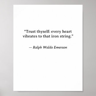 Poster Fais Confiance à Toi-Même — Ralph Waldo Emerson Mi
