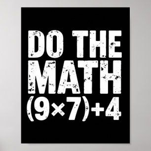Poster Fais Le Calcul 67 Mème Drôle Six Sept Professeur