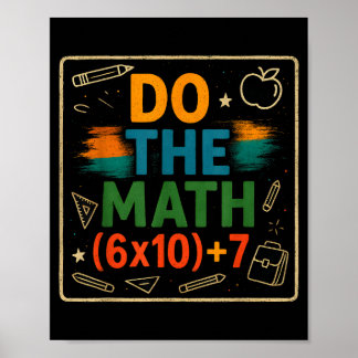 Poster Fais Le Calcul Drôle 67 Équation Cadeau Prof Clroo