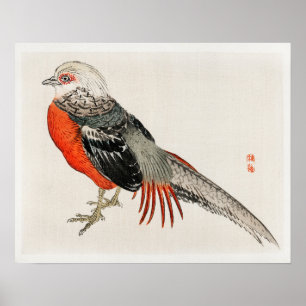 Poster faisan japonais par Kōno Bairei (1844-1895)