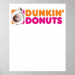 Poster Faisant des Donuts - Drôle de course et passionné 