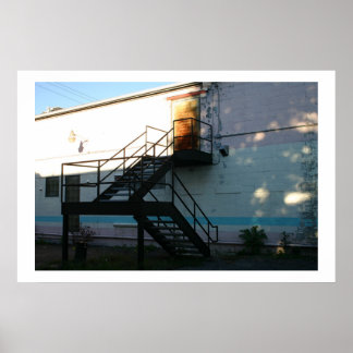 Poster Faisceau de soleil sur la cage d'escalier