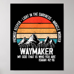 Poster Faiseur de chemin Mon Dieu qui tu es Esaïe verset
