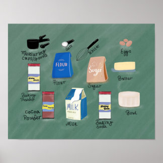 Poster Faisons de la pâtisserie