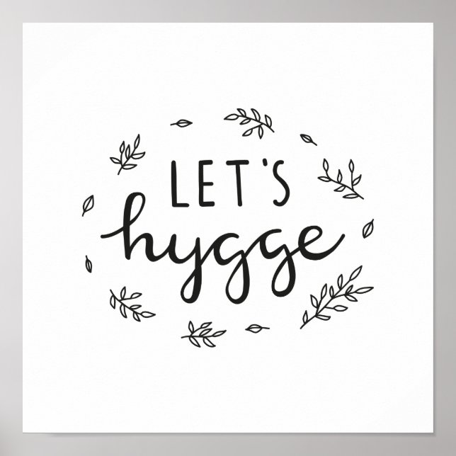 Poster Faisons un hygge de lettrage moderne (Devant)