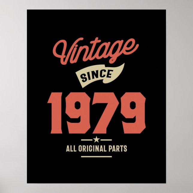 Poster Fait En 1979 Cadeau Anniversaire (Devant)