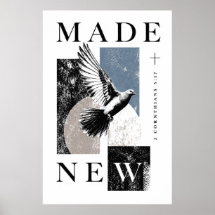 Poster Fait Nouveau 2 Corinthiens 5:17 Baptême Dove Bruta