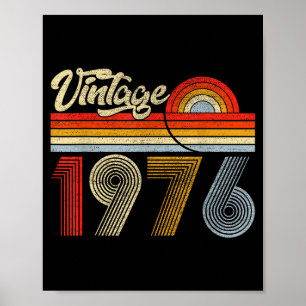 Poster Fait Vintage 50 Ans En 1976 Cadeau 50ème Anniversa