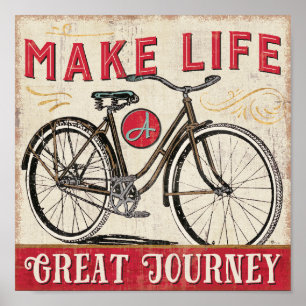 Poster Faites à la vie une grande citation de voyage