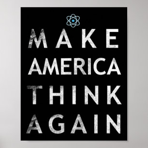 Poster Faites à l'Amérique une fois de plus penser à Atom