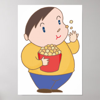 Poster Faites attention à ne pas trop manger inconsciemme