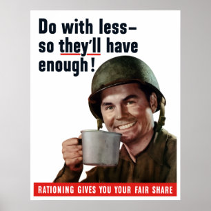 Poster Faites avec moins pour qu'ils en aient assez