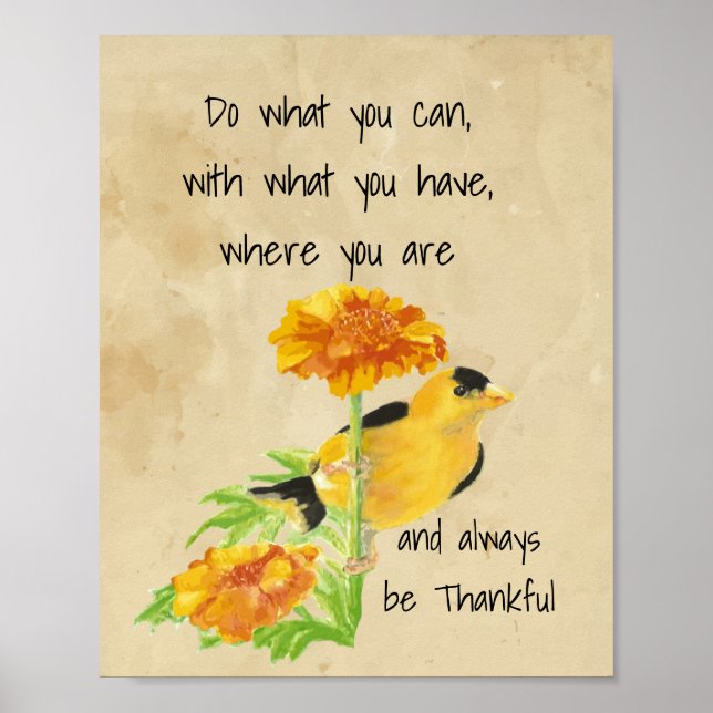 Poster Faites ce que vous pouvez, avec ce que vous avez C (Devant)