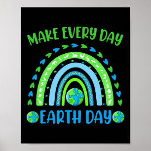 Poster Faites chaque jour Jour des terres Planète mignonn