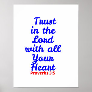 Poster Faites confiance au Seigneur avec tout votre coeur