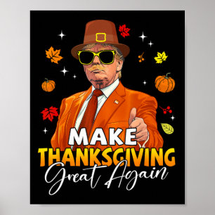 Poster Faites de Thanksgiving une grande à nouveau automn