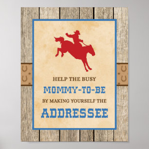 Poster Faites de vous l'interlocuteur Cowboy Douche Signe