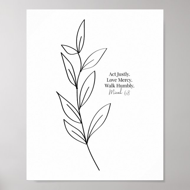 Poster Faites Justement, Aimez la miséricorde, Marchez hu (Devant)