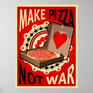 POSTER FAITES L'AFFICHE DE GUERRE DE PIZZA PAS