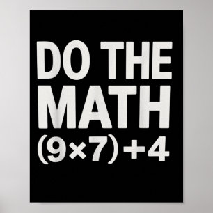 Poster Faites Le Calcul 67 Mème Drôle Six Sept Hommes Fem