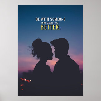 Poster Faites-moi mieux Romantique Amour Couple Citation 
