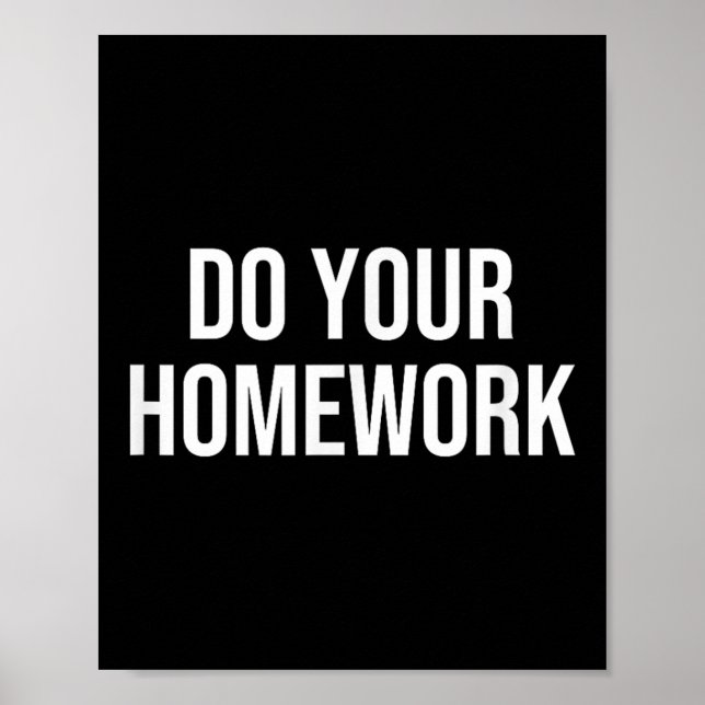 Poster Faites vos devoirs (Devant)