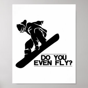 Poster Faites-Vous Même Voler Snowboard Cadeau De Snowboa
