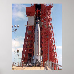 Poster Faith 7 (Mercury Atlas 9) sur le panneau de lancem