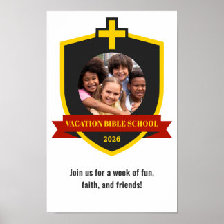 Poster Faith Banner Christian Shield with Cross VBS 2026