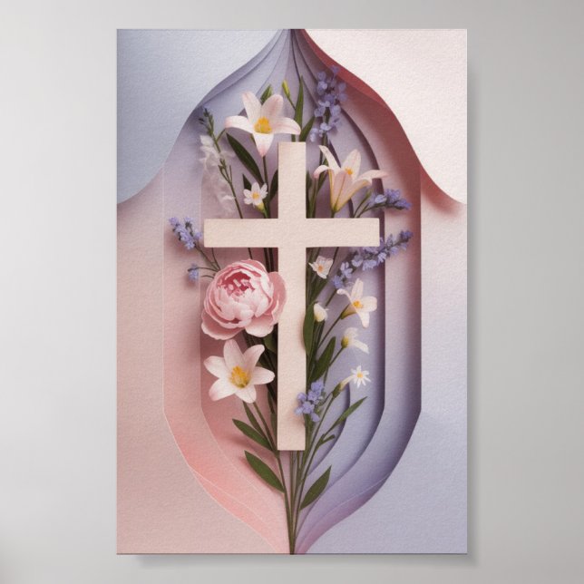 Poster Faith Cross Matte | Conception Ai (Devant)