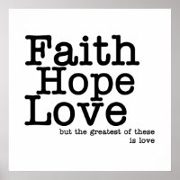 Poster Faith Hope Love