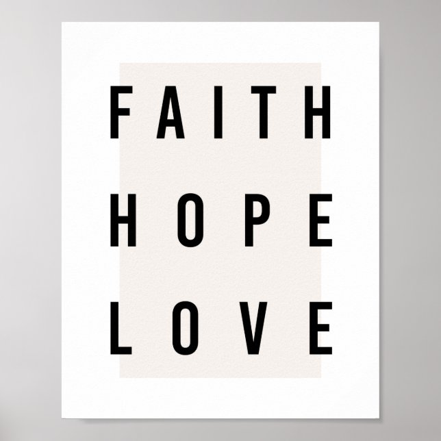 Poster Faith Hope Love Box (Devant)