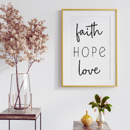 Poster Faith Hope Love Christian