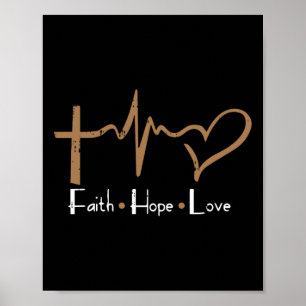 Poster Faith Hope Love Hommes Black History Mois Femmes C